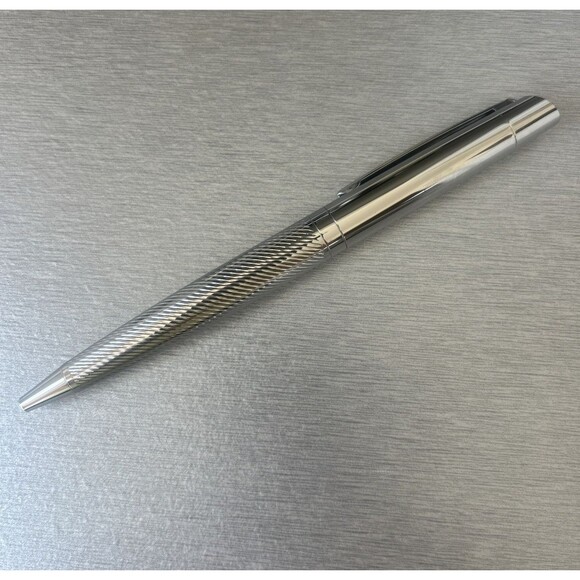 Palmero Ariosto Ballpoint Pen Fine Point 1 mm Silver Color New In Gift Box - Picture 5 of 9